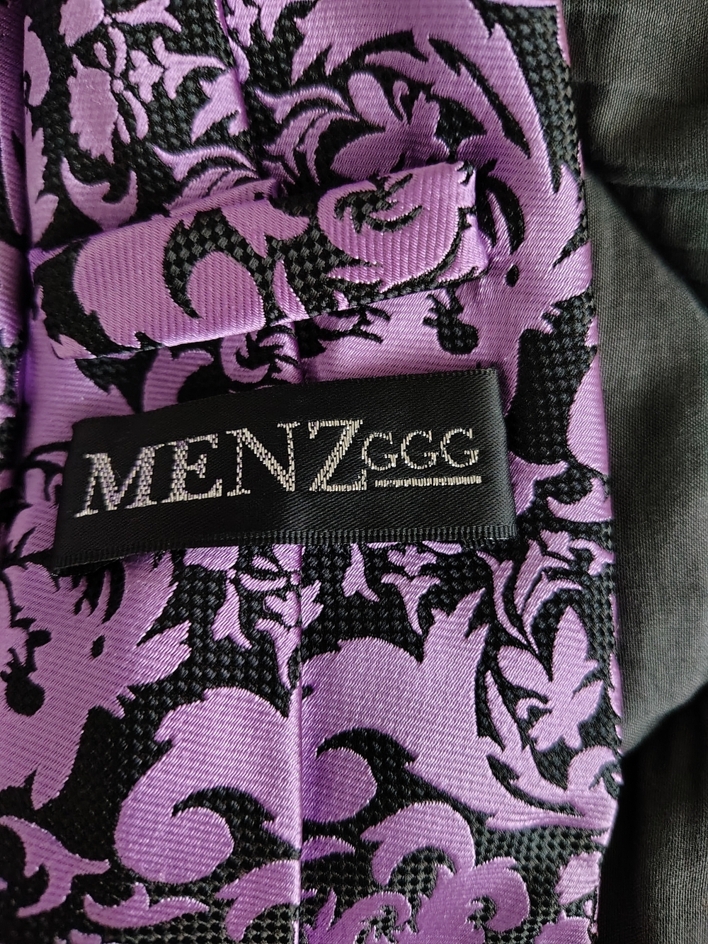 MENZ ZCGG Purple & Black Patterned Tie